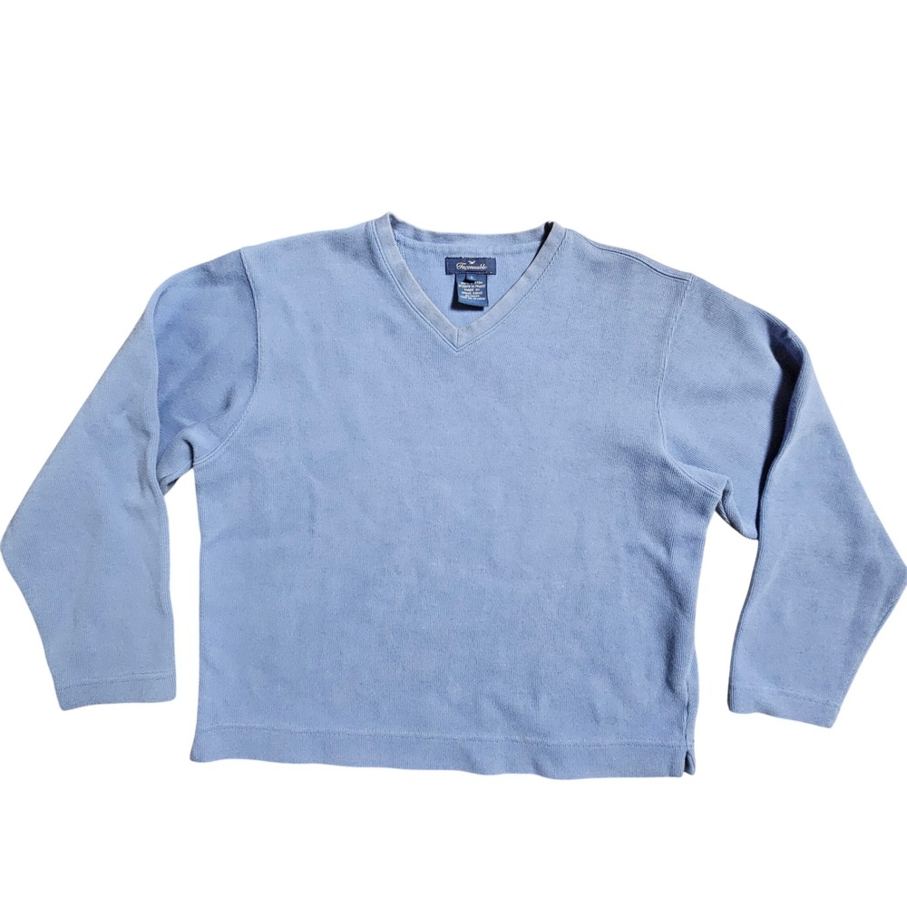 Faconnable Mens Cotton Ribbed Knit V-Neck Long Sleeve Sweater S Capsule Wardrobe